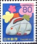 Stamps Japan -  Scott#3273 Intercambio 0,90 usd  80 y. 2010