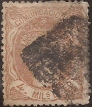 Stamps Europe - Spain -  Efigie alegórica de España  1870  4 milésimas escudo
