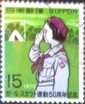 Stamps Japan -  Scott#1037 Intercambio 0,20 usd  15 y. 1970