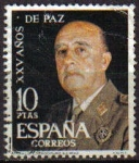 Stamps Spain -  ESPAÑA 1964 1589 Sello XXV Años de Paz Española General Franco Usado