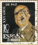 Stamps Spain -  XXV Años de Paz - General Franco