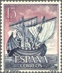 Stamps Spain -  ESPAÑA 1964 1599 Sello Nuevo Barcos Marina Española Nave Medieval