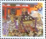 Stamps Japan -  Scott#Z381 Intercambio 0,50 usd  50 y. 2000