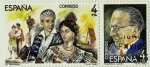 Stamps Spain -  MAESTROS DE LA ZARZUELA Francisco Alonso-La Parranda