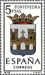 Stamps Spain -  ESPAÑA 1965 1632 Sello Nuevo Serie Escudos Provincias Españolas Pontevedra