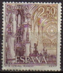 Stamps Spain -  ESPAÑA 1965 1649 Sello Serie Turistica Catedral Burgos Usado
