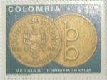 Stamps : America : Colombia :  Medalla conmemorativa Banco de Bogota