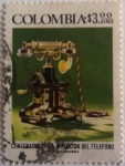 Stamps : America : Colombia :  Centenario de la invención del Telefono