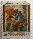 Stamps Colombia -  San Isidro Labrador