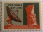 Stamps : America : Colombia :  Estación Terrena para Comunicaciones por Satelite