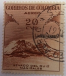 Stamps Colombia -  Nevado del Ruiz Manizalez