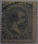 Stamps : Europe : Spain :  10 centimos de peso Isla de Cuba