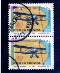 Sellos de America - Argentina -  50 ° ANIVERSARIO DEL PRIMER TANSPORTE AEREO DE CORRESPONDENCIA