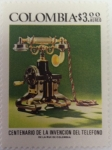 Stamps : America : Colombia :  Centenario de la invención del teléfono 
