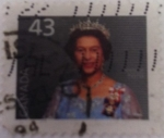 Stamps : America : Canada :  Reina Isabel