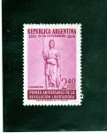 Stamps Argentina -  1° ANIVERSARIO DE LA REVOLUCION LIBERTADORA