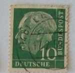 Stamps : Europe : Germany :   Presidente Dr. Thedore Heuss.
