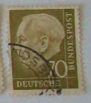 Stamps : Europe : Germany :   Presidente Dr. Thedore Heuss.