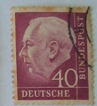 Stamps Germany -   Presidente Dr. Thedore Heuss. 