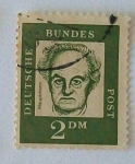 Stamps : Europe : Germany :  DEUTSCHE BUSNDES POST "Gerhart Hauptmann"