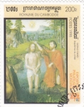 Stamps : Asia : Cambodia :  PINTURA- Bautismo de Cristo