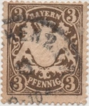 Stamps Germany -  Baviera Y & T Nº 60