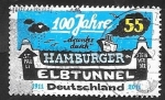 Stamps Germany -  2715 - Centº del túnel Elbe de Hamburgo 