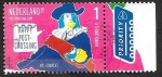 Stamps Netherlands -  3382 - Retrato de Rembrandt, con Happy Postcrossing