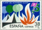 Stamps : Europe : Spain :  75 ANIVº DEL MOVIMIENTO SCOUT