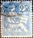 Stamps France -  Intercambio 1,75 usd 25 cent. 1900