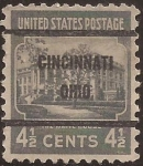 Stamps United States -  La Casa Blanca  1938  4 1/2 centavos