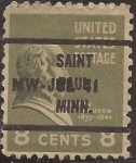 Sellos de America - Estados Unidos -  Martin Van Buren  1938  8 centavos