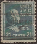 Stamps United States -  Chester Alan Arthur  1938  21 centavos