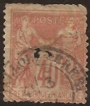 Stamps France -  Paz y Mercurio  1876  40 cents