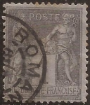Stamps France -  Paz y Mercurio  1876  1 cents