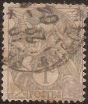 Stamps France -  La Justicia con dos Ángeles  1900  1 cent