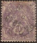Stamps France -  La Justicia con dos Ángeles  1929  10 cents