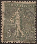 Sellos del Mundo : Europa : Francia : Sembradora con horizonte y sol  1903  15 cents