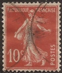 Sellos del Mundo : Europa : Francia : Sembradora 1906  10 cents rojo