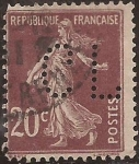 Sellos del Mundo : Europa : Francia :  Sembradora 1906  20 cents