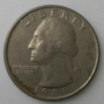 monedas de America - Estados Unidos -  1989 - quarter dollar