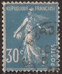 Sellos de Europa - Francia -  Sembradora 1925  30 cents azul oscuro