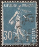 Sellos del Mundo : Europa : Francia : Sembradora 1925  30 cents azul oscuro