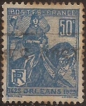 Stamps France -  Jeanne d'Arc  1929  50 cents