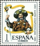 Stamps Spain -  ESPAÑA 1965 1672 Sello Nuevo Año Santo Compostelano