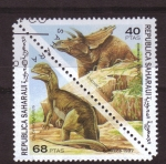 Stamps Europe - Spain -  Republica Saharaui- Dinosaurios