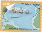 Sellos del Mundo : America : Nicaragua : 490 aniversario descubrimiento de America