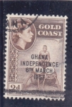 Stamps Ghana -  musico indígena