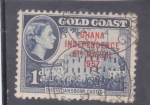 Stamps Ghana -  castillo de Christiansborg