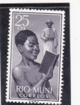 Stamps Spain -  enseñanza- RIO MUNI